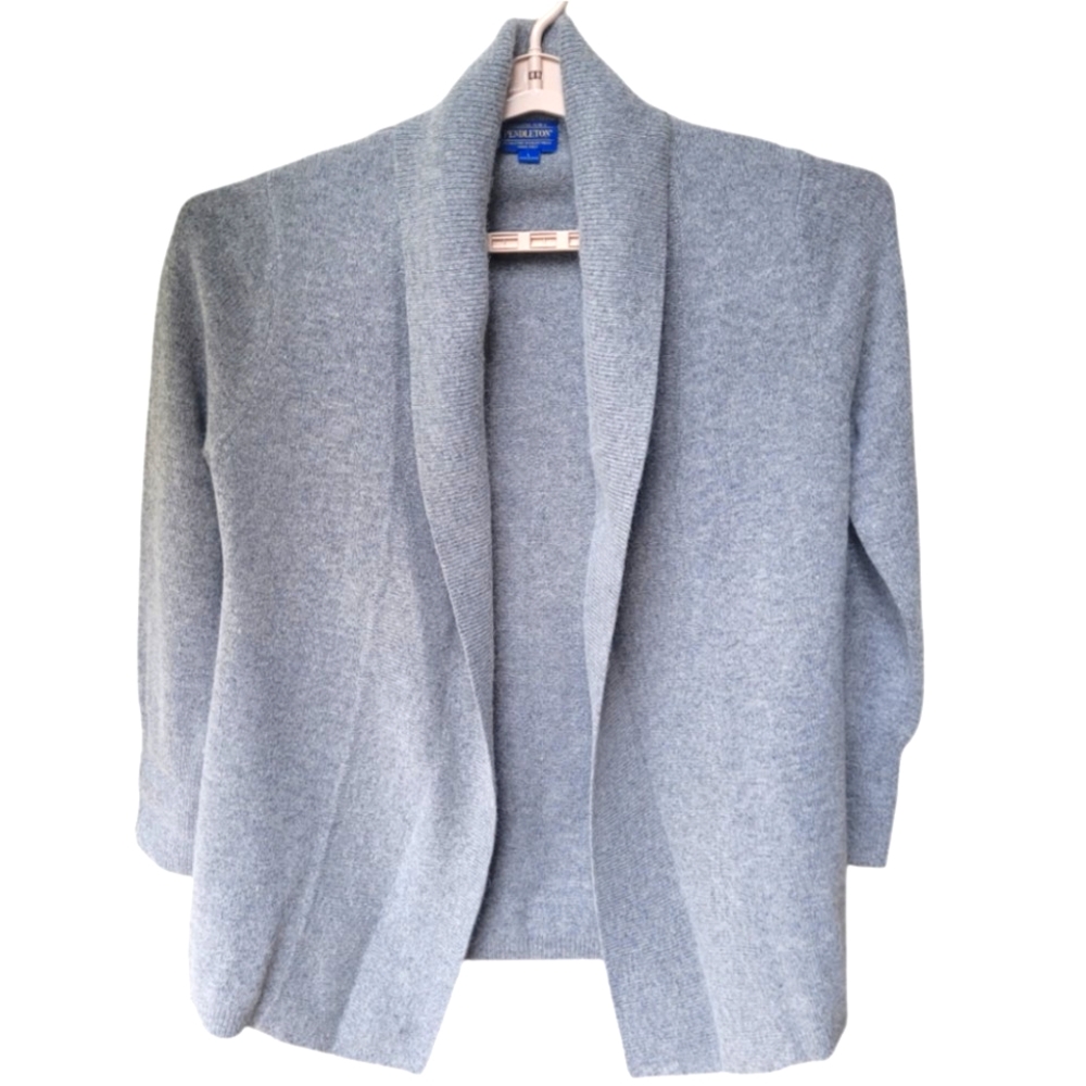 Pendleton Lambs Wool Angora Blend Open Front Cardigan Size L